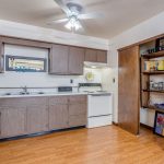 View of the kitchen of a model apartment