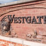 The sign outside of Westgate's entrance